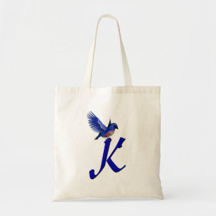 Bluebird Monogram Initial K Tragetasche