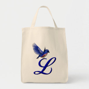 Bluebird Monogram Initial L Tragetasche