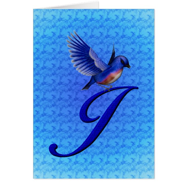 Bluebird Monogramme initial J élégant (Devant)