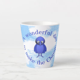 Bluebird-Motivation Milchtasse