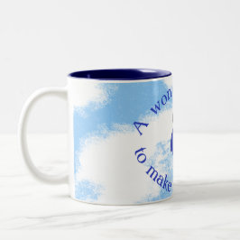 Bluebird-Motivation Zweifarbige Tasse