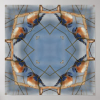 Bluebird Nature Abstrakt Kaleidoskop Art