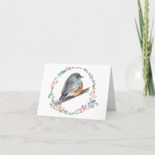 Bluebird Niedlich Watercolor Art Dankeschön Karte