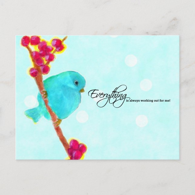 Bluebird of Happiness - Alles läuft Postkarte (Vorderseite)