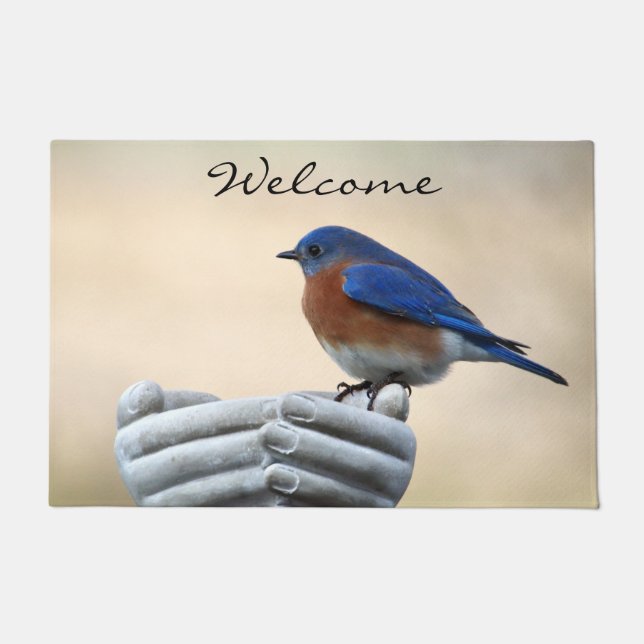 Bluebird of Happiness heißt Sie willkommen Fußmatte (Vorderseite)