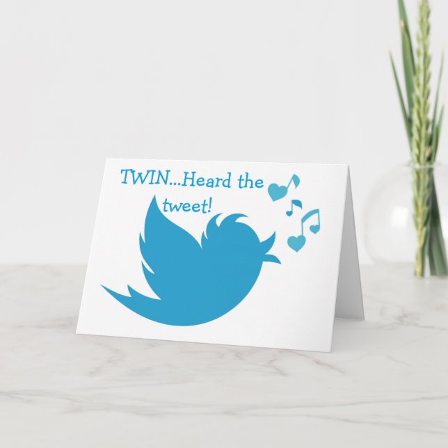 BLUEBIRD OF HAPPINESS TWEETE IHNEN GLÜCKLICH BIRTH KARTE (Vorderseite)