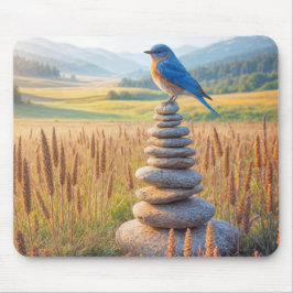 Bluebird on Field Cairn Mousepad