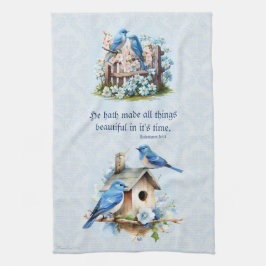 Bluebird Scripture Handtuch Birdhouse Ecclesiastes