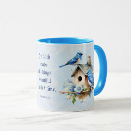 Bluebird Scripture Tasse Birdhouse Ecclesiastes