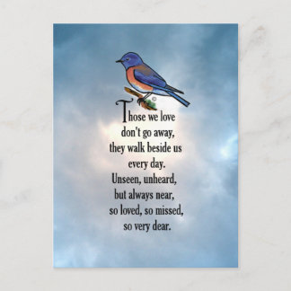 Bluebird "so Loved" Gedicht Postkarte