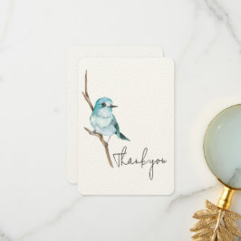 Bluebird Sur Une Carte de remerciements De Branche