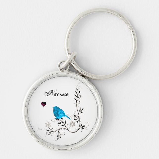 Bluebird und Blue Heart Schlüsselanhänger (Vorne)