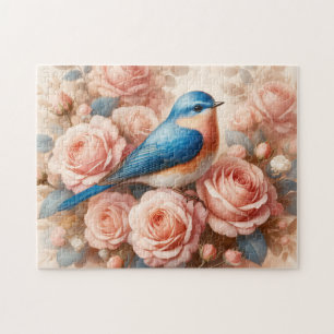 Bluebird und Blush Roses