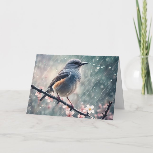 Bluebird und ein Regenfenster Karte (Vorderseite)