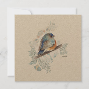 Bluebird Watercolor Songbird