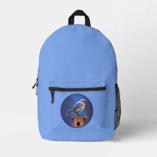 Bluebird (weibliche Malerei) - Original Bird Art Bedruckter Rucksack