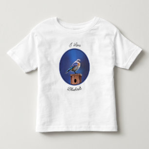 Bluebird (weibliche Malerei) - Original Bird Art Kleinkind T-shirt