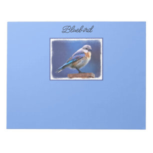 Bluebird (weibliche Malerei) - Original Bird Art Notizblock