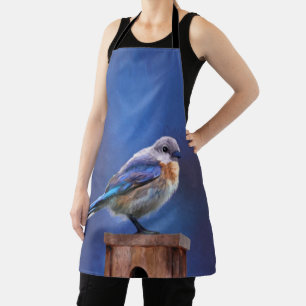 Bluebird (weibliche Malerei) - Original Bird Art Schürze