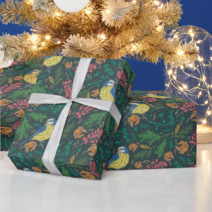 Bluebird Weihnachtsfeiertag Muster Geschenkpapier