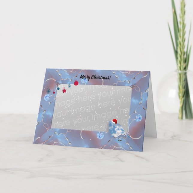 Bluebird: Weihnachtsvorlage Feiertagskarte (Vorderseite)