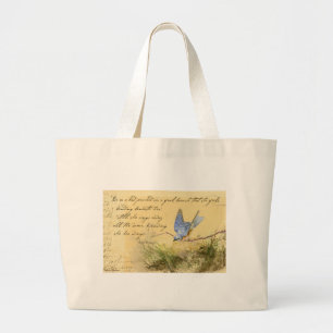 Bluebird zu Branch & Victor Hugo Quote Jumbo Stoffbeutel