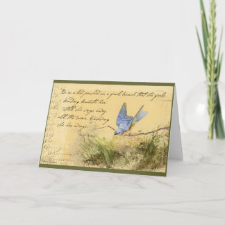 Bluebird zu Branch & Victor Hugo Quote Karte