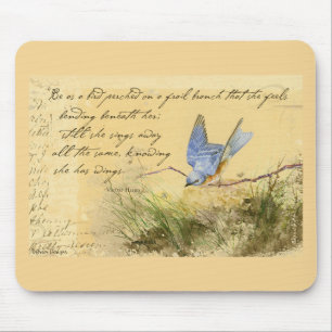 Bluebird zu Branchen & Victor Hugo Quote Mousepad