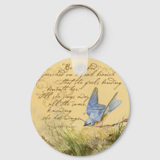 Bluebird zu Branchen & Victor Hugo Quote Schlüsselanhänger
