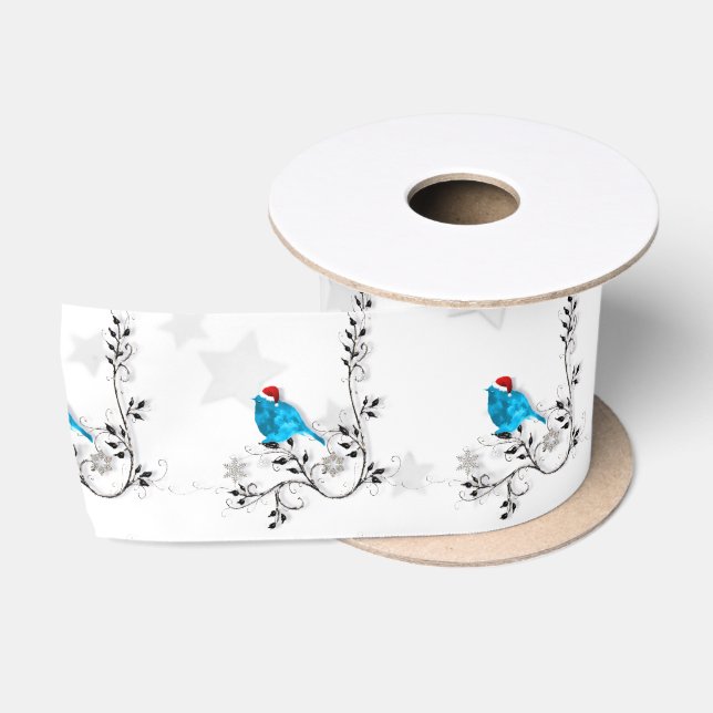 Bluebird zu Weihnachten Satinband (Spule)