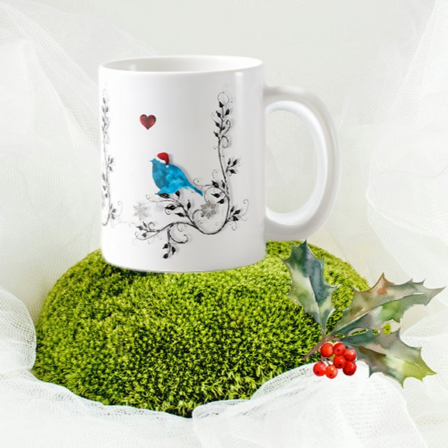 Bluebird zu Weihnachten Tasse (Von Creator hochgeladen)