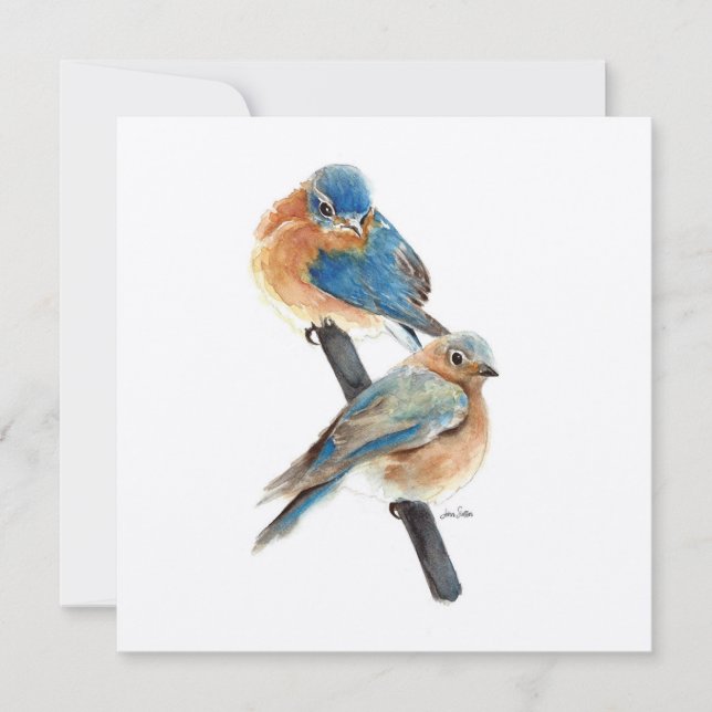 Bluebirds Couture Watercolor Art (Vorderseite)