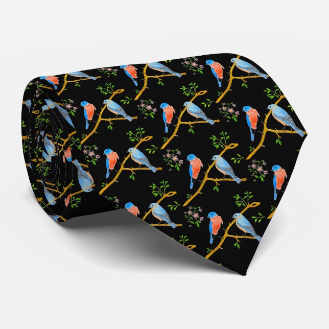 Bluebirds Cravate noir (Roulé)