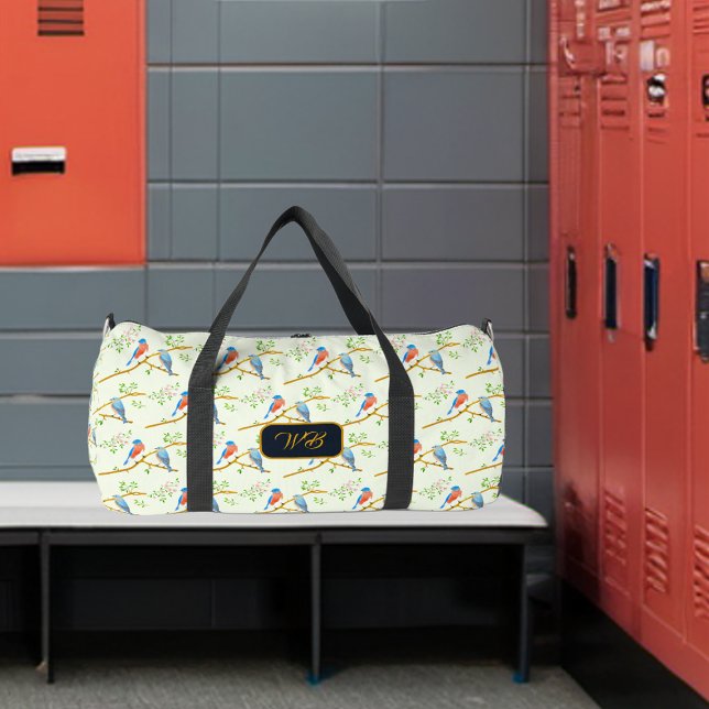 Bluebirds Duffel Sac Palest Vert Grand (Créateur téléchargé)