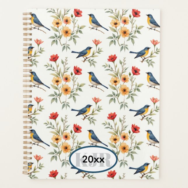 Bluebirds et Fleurs (Devant)
