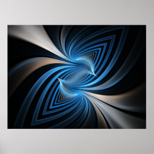 Bluebirds Fractal Poster