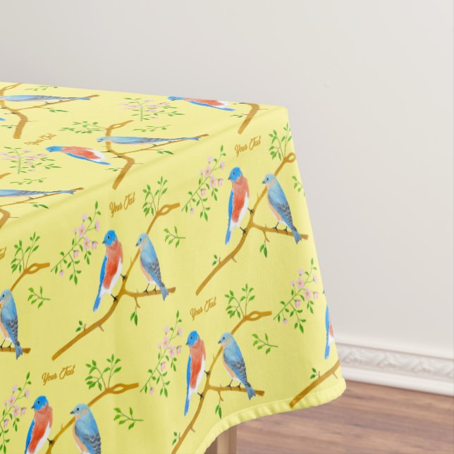 Bluebirds gelb tischdecke (Beispiel)