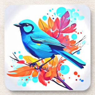 Bluebirds Glück Kunst Getränkeuntersetzer