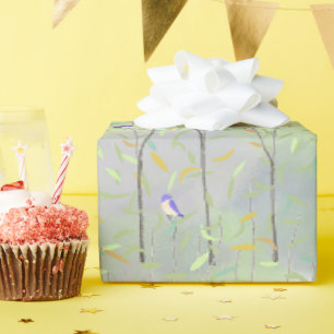 Bluebirds in Bäumen und Wiesen Geschenkpapier
