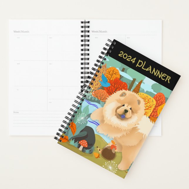 BLUEBIRDS OF HAPPINESS CHOW 2024 PLANNER (Devant avec enveloppe)