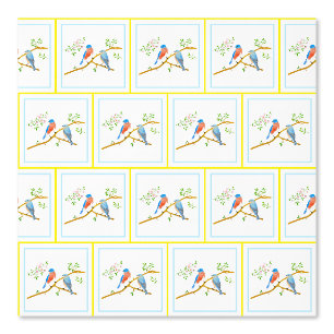 Bluebirds-Pegel und -TASTTapete Tapete