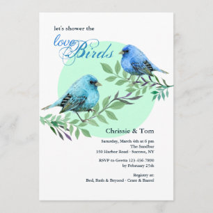 Bluebirds sur une invitation de succursale