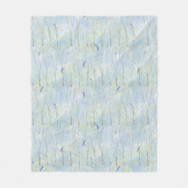 Bluebirds Trees und Sky Fleecedecke