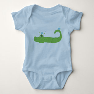 Bluebirds und Gator Baby Strampler