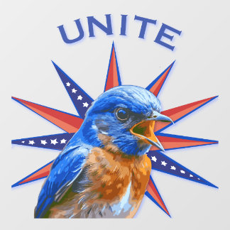 Bluebirds UNITE Fensterkleber (Kleber vorne) Fensteraufkleber