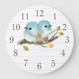 Bluebirds Wohngestaltung Wall Clock Große Wanduhr