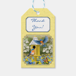 Bluebirts und Birnengelb Geschenkanhänger