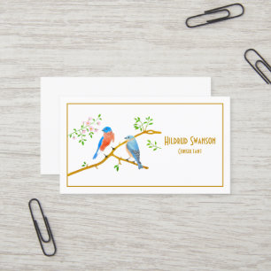 Bluebirts White Business Card Visitenkarte