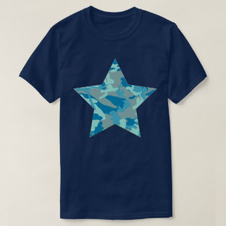BlueBlast Camouflage Muster Star T-Shirt