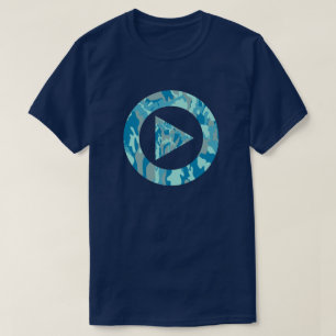 BlueBlast-Tarnmuster Drück Play T-Shirt